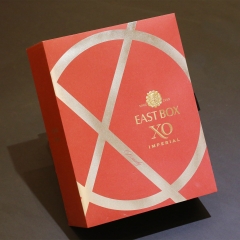 Red and black color paper box for packing wine