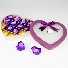 Heart Shaped Paper Rose Packaging Box For Flowers and Chocolate