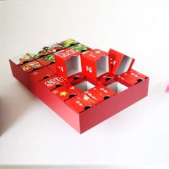 Rectangle Shaped Countdown to Christmas Advent Calendar With Drawers Box