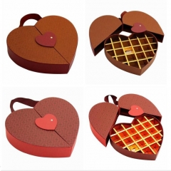 Customized Heart Shaped Chocolate Packaging Cardboard Box