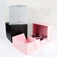 Creative  Design  Flower Paper Gift Box with Ribbon
