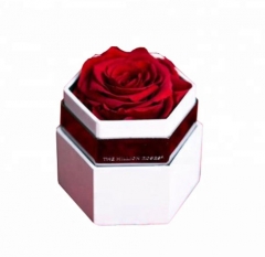 New Rose Gift Box Small Cardboard Hexagon Flower Hat Box