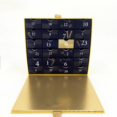 24 Drawers Advent Calendar Cardboard Box with Ribbon
