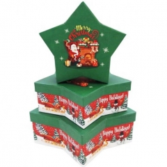 2019 Christmas Star Shape Gift Box with Customized Logo