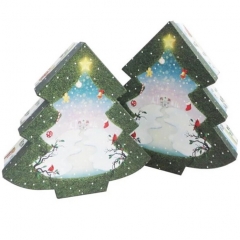Christmas Decoration Tree Cardboard Shaped Boxes for Kids with Logo