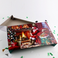 Santa Claus Design Folding Papaer Packing Box for Christmas