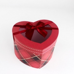 Luxury Red Packaging Paper Gift Box with PVC Windows