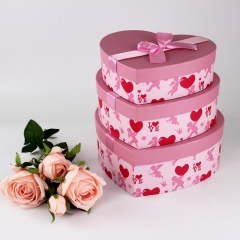 Luxury Printing Custom Design Cardboard Flowers Heart Shape Packaging Gift Box