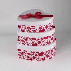 Wholesale And Custom Heart Shaped Paper Sets Flower Boxes for Valentine's Day
