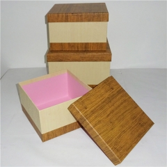 Grainy Surface Paper Textured Cardboard Packaging Boxes with Lid