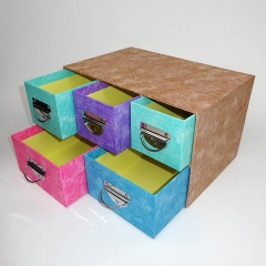 Professional Custom Double Two Floor Layer Drawer Cardboard Paper Storage Box